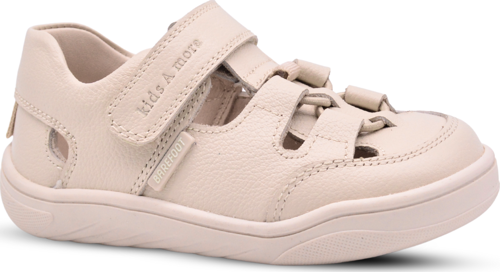 Zepa Unisex Kız Ve Erkek Çocuk Çocuk Hakiki Deri Barefoot Özellikli Bej Rengi Günlük Ayakkabı