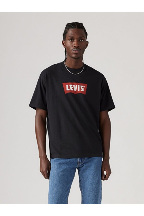 Erkek Bisiklet Yaka Siyah T-Shirt - 005F9-0000