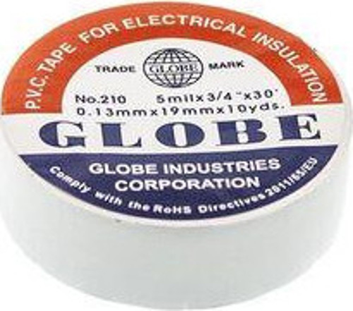 Globe İzole Bant Beyaz 10'lu Paket PVC Elektrik Izolasyon Bandı