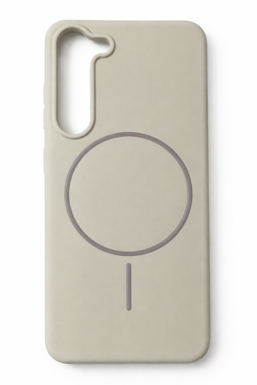 SAMSUNG Galaxy S23 Plus Uyumlu İçi Kadife Magsafe Wireless Şarz Özellikli Taş Renkli Telefon Kılıfı