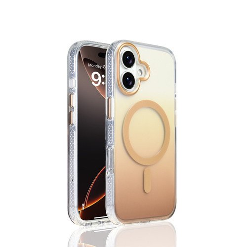 iPhone 17 uyumlu Kılıf Toros M-Safe Şarj Özellikli Transparan Renk Geçişli Silikon