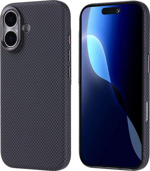 iPhone 17 uyumlu Kılıf Nekst Karbon Fiber Görünümlü M-Safe Şarj Özellikli