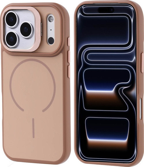iPhone 17 Pro uyumlu Kılıf Notron Kamera Standlı M-Safe Şarj Özellikli
