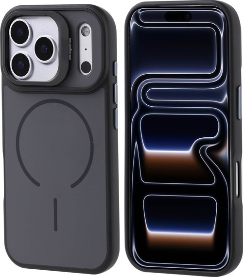 iPhone 17 Pro uyumlu Kılıf Notron Kamera Standlı M-Safe Şarj Özellikli