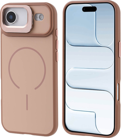 iPhone 17 Air uyumlu Kılıf Notron Kamera Standlı M-Safe Şarj Özellikli