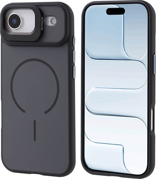 iPhone 17 Air uyumlu Kılıf Notron Kamera Standlı M-Safe Şarj Özellikli