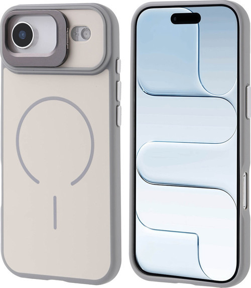 iPhone 17 Air uyumlu Kılıf Notron Kamera Standlı M-Safe Şarj Özellikli