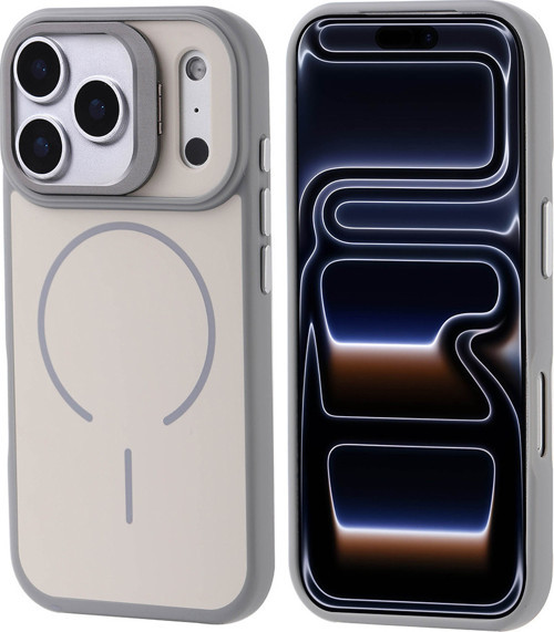 iPhone 17 Pro uyumlu Kılıf Notron Kamera Standlı M-Safe Şarj Özellikli