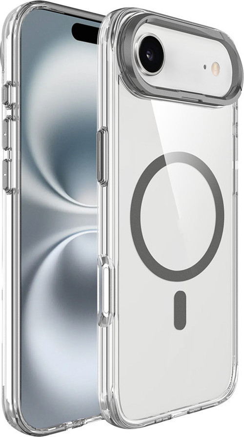 iPhone 17 Air uyumlu Kılıf Azor Köşeler Airbagli Kamera Standlı M-Safe Şarj Özellikli