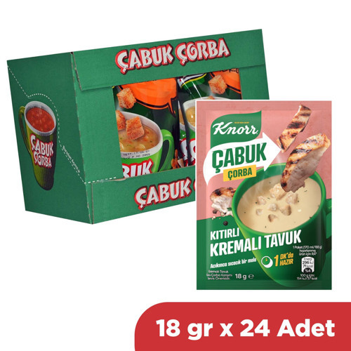Çabuk Çorba Kıtırlı Kremalı Tavuk 18 gr x 24 Adet