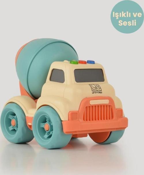 Let's Be Child Sesli ve Işıklı Minik Mikser 31018 Bej - Turkuaz Mikserli, Çocuklar İçin Oyuncak Mikser
