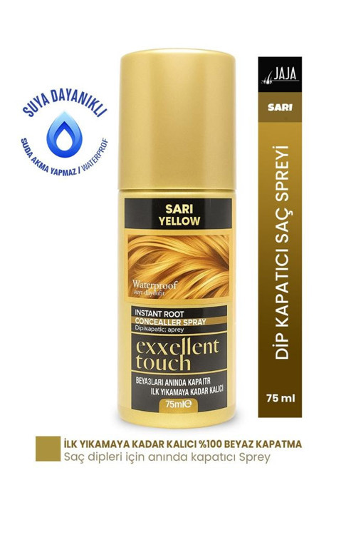 Exxellent Touch Suya Dayanıklı Beyaz Dip Kapatıcı Topik Sprey 75 Ml Sarı