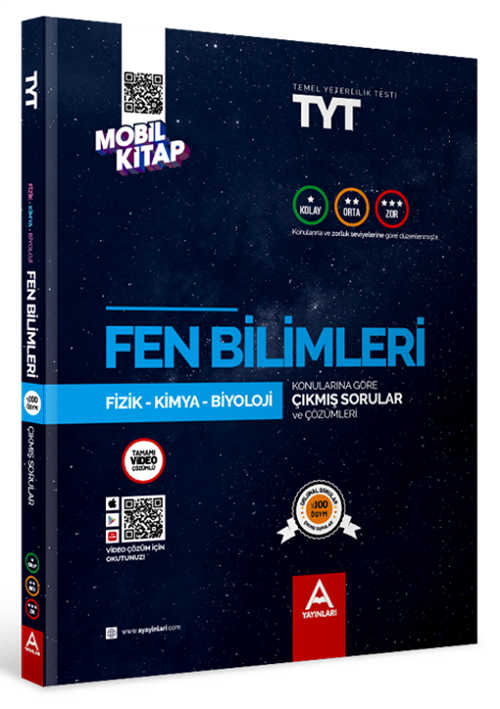 A Yayınları YKS TYT Fen Bilimleri Konularına Göre Çıkmış Sorular Video Çözümlü