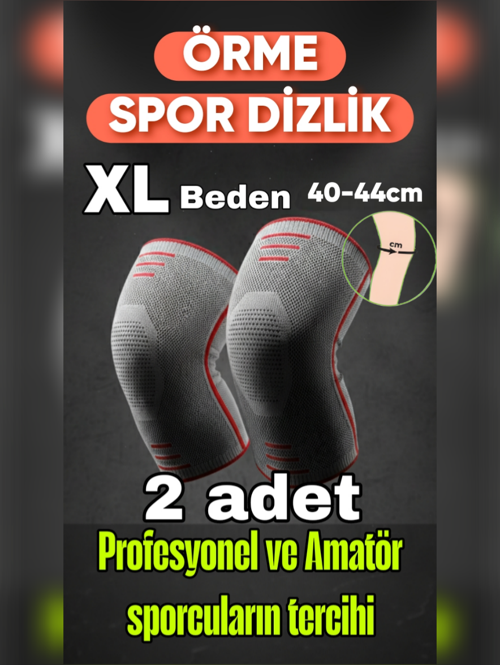XL beden 2 Li Set 3D Örme Sporcu Dizlik – Ağrı Azaltıcı, Diz Koruyucu Nefes Alabilir, Kompresyon Destekli, Kaymaz, voleybol, fitness, basketbol, doğa sporları