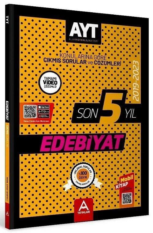 A Yayınları YKS AYT Edebiyat Son 5 Yıl Çıkmış Sorular 2019-2023