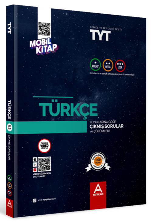 A Yayınları YKS TYT Türkçe Konularına Göre Çıkmış Sorular Video Çözümlü