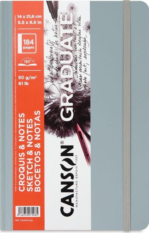 Graduate Sketch & Notes 14x21.6cm 90gr 92yp Ciltli Eskiz Defteri Gri / C31200L044