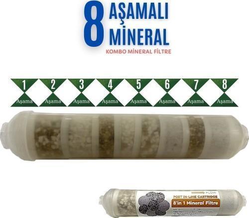 Mineral 8 Li Combo Filtre Su Arıtma Filtresi Alkalin + Detox