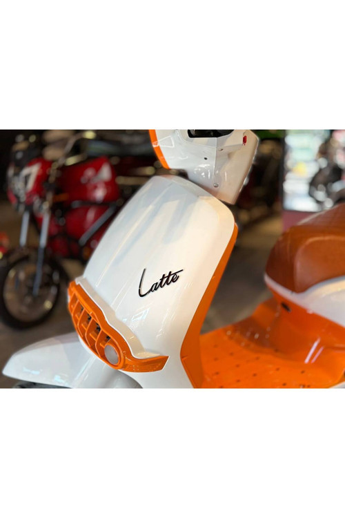 Latte Krem Turuncu 6 Akülü Elektrikli Motosiklet