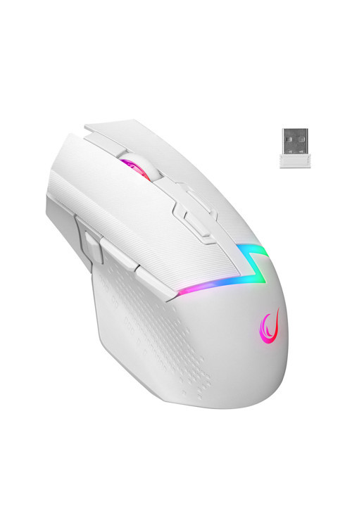 DROP M3 V2 24000 Dpi 3311 Sensör Beyaz RGB Kablosuz 80 Milyon Huano Switch Gaming Oyuncu Mouse