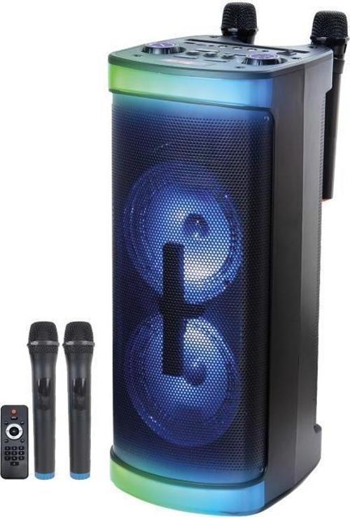 3000 Mah Çift Miktofonlu 6.5"X2 İnç Led Işıklı Bluetooth Hoparlör Bts-67