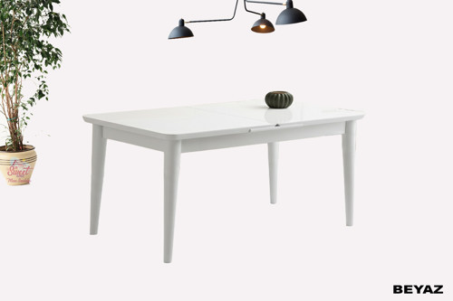 Kelebek Açılır Mdf Masa Mutfak,Salon,Yemek Odası Masası 90x160 cm Beyaz