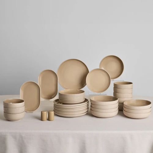 Earth Collection Terra 36 Parça 8 Kişilik Yemek Takımı Bej