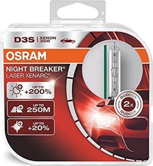 Osram D3s Night Breaker Laser Xenon 42v 35w%200 Fazla Işık (ikili Paket)