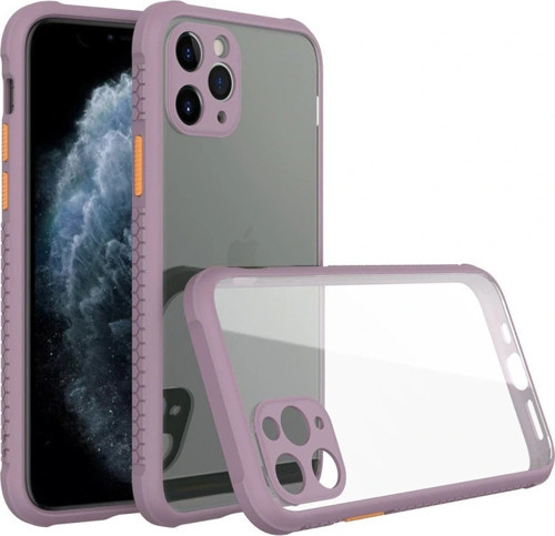 İphone 11 Pro Max Kılıf Miami Şeffaf Silikon - Açık Mor