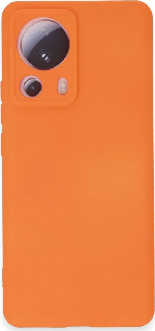 Xiaomi Mi 13 Lite Kılıf Nano İçi Kadife Silikon - Turuncu