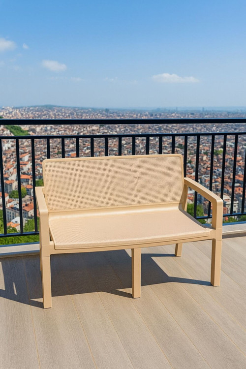 Prestij 2 Kişilik Mindersiz Bank, Bahçe Balkon Teras Koltuk