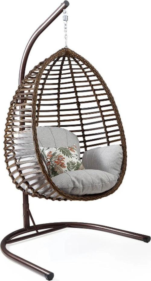 Fındık Rattan Tek Kişilik Salıncak Bahçe Balkon Teras Salıncağı