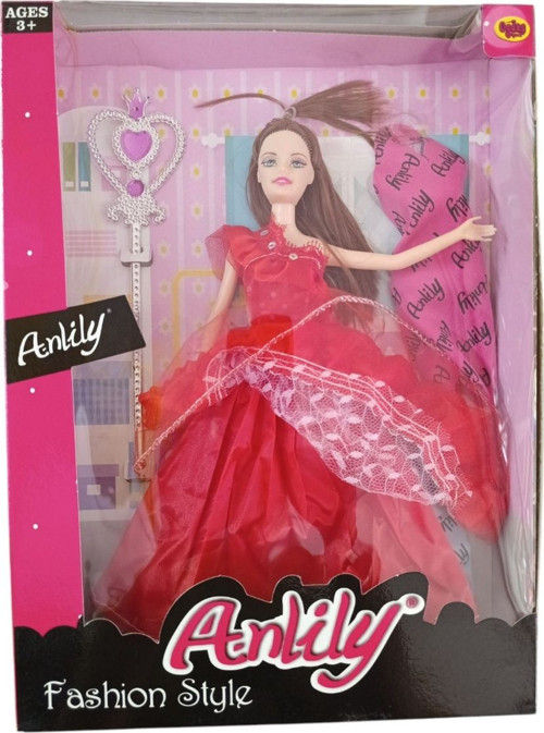 Anlily Fashion Style Bebek Oyd-02256-Kahverengi Saçlı Bebek