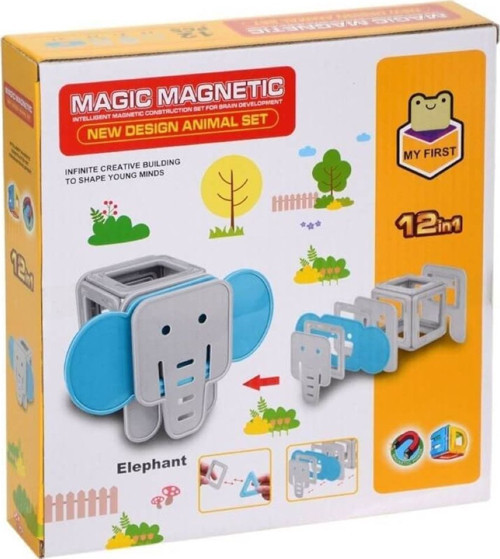 12 Parça Manyetik Fil Blok Seti JH8983
