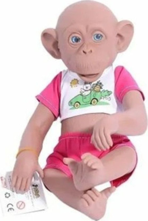 Maymun 35 Cm Elf23301-Kırmızı