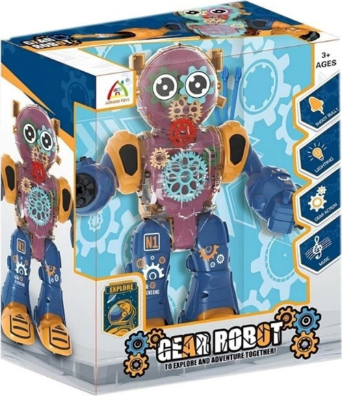Işıklı Ve Müzikli Robot 887-Lacivert