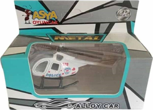 Tekli Metal Helikopter 1688-7F-Beyaz