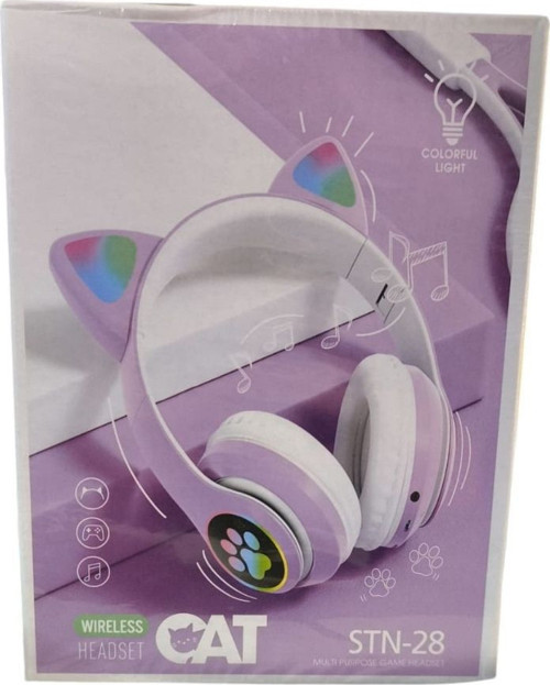 Led Işıklı Kedi Kulaklı Bluetooth Kulaklık STN-28