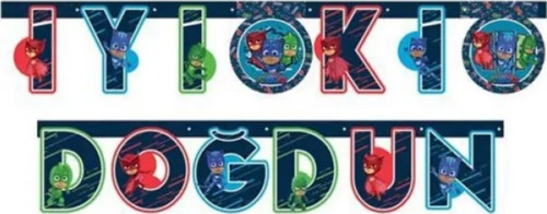 Balonevi Pj Masks Lisanslı İyi ki Doğdun Harf Set 2.00 mt