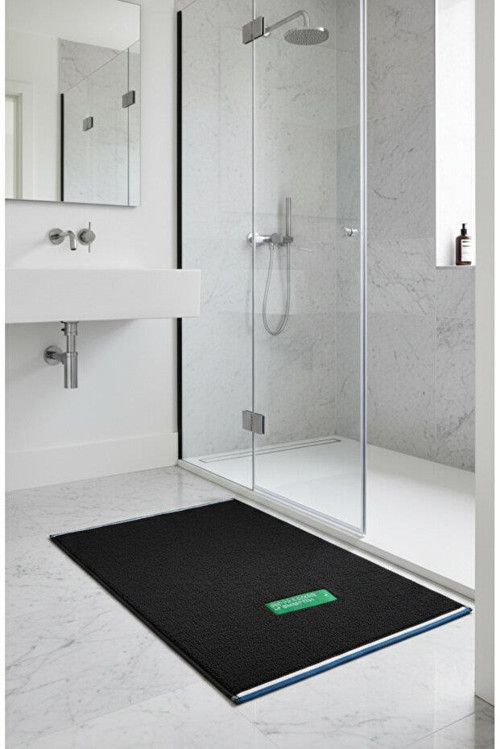 United Colors of Benetton %100 Pamuk Siyah 50x80 cm Banyo Paspas Havlu