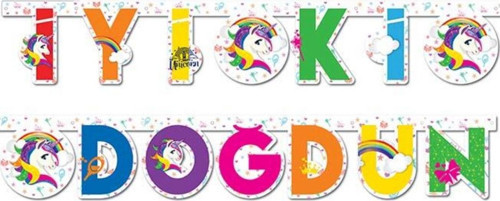 Balonevi Rainbow Unicorn İyi ki Doğdun Harf Set 2.00 mt