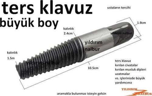 Kılavuz Ters Diş Açma Kılavuzu Duble Büyük Boy Tesisatçı Kılavuz Mu