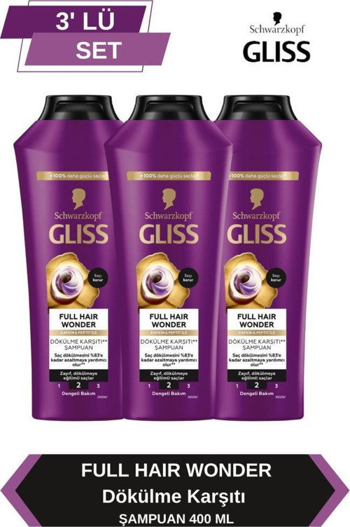 Full Hair Wonder Dökülme Karşıtı Şampuan 400 mlx3 Adet