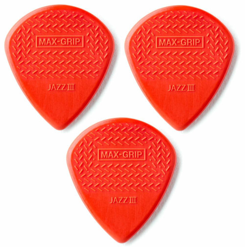 Jim Dunlop 471R3N Max Grip 3 Adet Jazz III Nyl