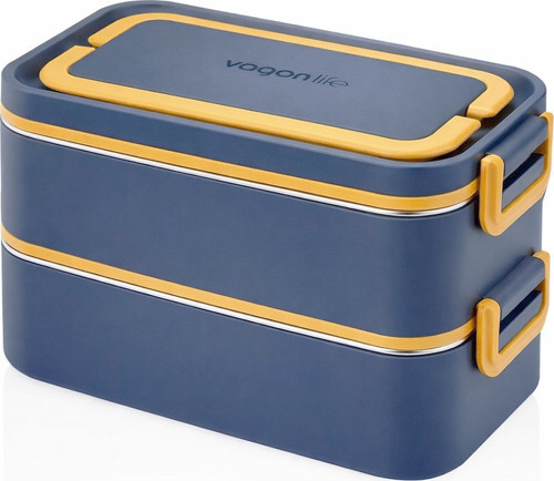 2000 ML 2 Kat Paslanmaz Çelik Çorba Kaseli Bento Lunch Box Yeni Nesil Sefer Tası -FFLBOX01029
