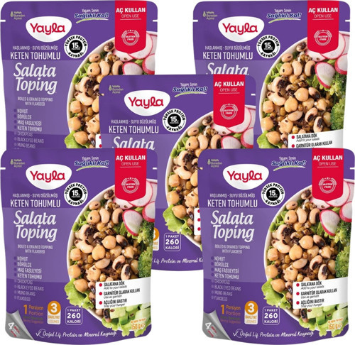 Haşlanmış Suyu Süzülmüş Keten Tohumlu Salata Toping 150 g x5