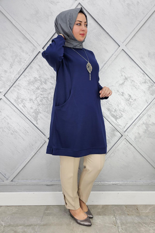 KADIN KOLYE DETAYLI TESETTÜR TUNİK