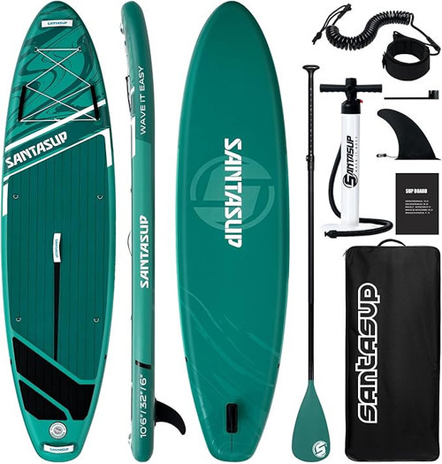 Santasup 320 cm x 81 cm x 15 Cm Şişme Paddle Board – ŞişmeSup Board 195 kg Taşır Şişme Sörf Tahtası