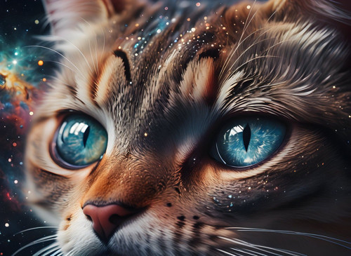 1000 Parça Kedinin Keskin Bakışları Puzzle - Kedi Gözleri