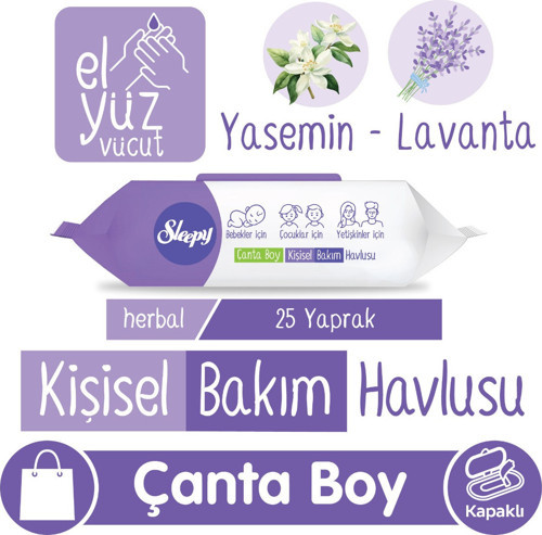 Herbal Kişisel Bakım Havlusu Çanta Boy 25 Yaprak